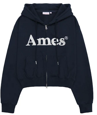 (Women) AMES WORLDWIDE Basic Logo Zip-Up Hoodie Navy AM2EFUM481ANV Shop (Women) AMES WORLDWIDE Basic Logo Zip-Up Hoodie Navy AM2EFUM481ANV