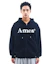 Sizing (Women) AMES WORLDWIDE Basic Logo Zip-Up Hoodie Navy AM2EFUM481ANV
