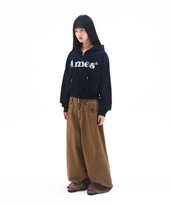 (Women) AMES WORLDWIDE Basic Logo Zip-Up Hoodie Navy AM2EFUM481ANV Cheap (Women) AMES WORLDWIDE Basic Logo Zip-Up Hoodie Navy AM2EFUM481ANV