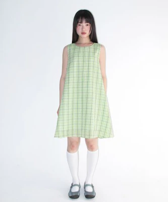 (Women) AMES WORLDWIDE Check Layered Green Dress AM2GSFPA92AGN Order (Women) AMES WORLDWIDE Check Layered Green Dress AM2GSFPA92AGN