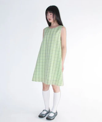 (Women) AMES WORLDWIDE Check Layered Green Dress AM2GSFPA92AGN Lookbook (Women) AMES WORLDWIDE Check Layered Green Dress AM2GSFPA92AGN