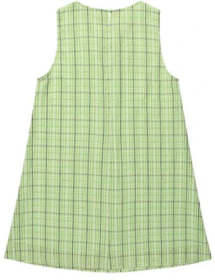 (Women) AMES WORLDWIDE Check Layered Green Dress AM2GSFPA92AGN 1