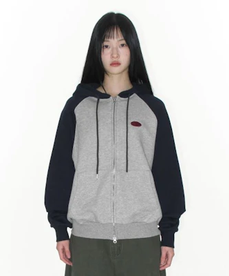 (Women) AMES WORLDWIDE Circle Logo Navy Raglan Zip-Up Hoodie AM2GSUM485ANV Order (Women) AMES WORLDWIDE Circle Logo Navy Raglan Zip-Up Hoodie AM2GSUM485ANV