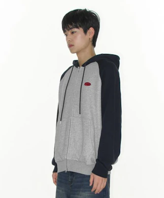 (Women) AMES WORLDWIDE Circle Logo Navy Raglan Zip-Up Hoodie AM2GSUM485ANV Purchase (Women) AMES WORLDWIDE Circle Logo Navy Raglan Zip-Up Hoodie AM2GSUM485ANV