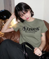 (Women) AMES WORLDWIDE Khaki Round Hem Crop Tee AM2EMUT520AKH (Women) AMES WORLDWIDE Khaki Round Hem Crop Tee AM2EMUT520AKH