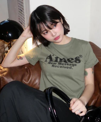 (Women) AMES WORLDWIDE Khaki Round Hem Crop Tee AM2EMUT520AKH Buy (Women) AMES WORLDWIDE Khaki Round Hem Crop Tee AM2EMUT520AKH