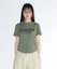 Order (Women) AMES WORLDWIDE Khaki Round Hem Crop Tee AM2EMUT520AKH