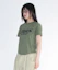 Lookbook (Women) AMES WORLDWIDE Khaki Round Hem Crop Tee AM2EMUT520AKH