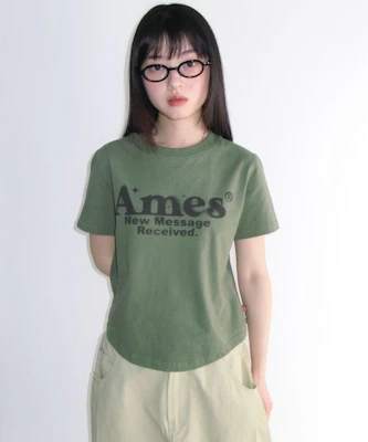 (Women) AMES WORLDWIDE Khaki Round Hem Crop Tee AM2EMUT520AKH Purchase (Women) AMES WORLDWIDE Khaki Round Hem Crop Tee AM2EMUT520AKH
