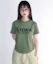 Purchase (Women) AMES WORLDWIDE Khaki Round Hem Crop Tee AM2EMUT520AKH