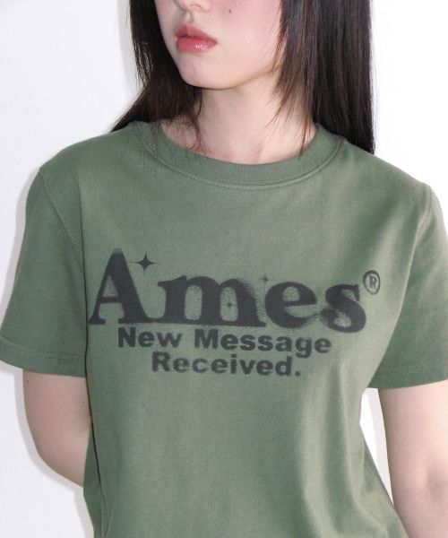 Details for (Women) AMES WORLDWIDE Khaki Round Hem Crop Tee AM2EMUT520AKH