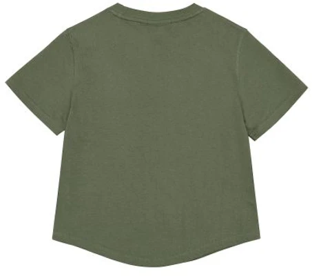 (Women) AMES WORLDWIDE Khaki Round Hem Crop Tee AM2EMUT520AKH 1