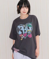 (Women) Ames Worldwide PPG Heart Cherry Tee Charcoal T-Shirt AM2GMUT518ACH (Women) Ames Worldwide PPG Heart Cherry Tee Charcoal T-Shirt AM2GMUT518ACH