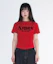 Lookbook (Women) AMES WORLDWIDE Red Round Hem Crop Tee AM2EMUT520ARE
