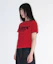 Shop (Women) AMES WORLDWIDE Red Round Hem Crop Tee AM2EMUT520ARE