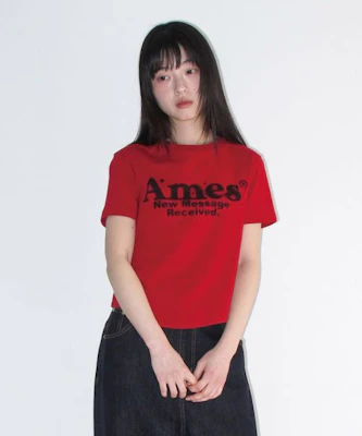 (Women) AMES WORLDWIDE Red Round Hem Crop Tee AM2EMUT520ARE Purchase (Women) AMES WORLDWIDE Red Round Hem Crop Tee AM2EMUT520ARE