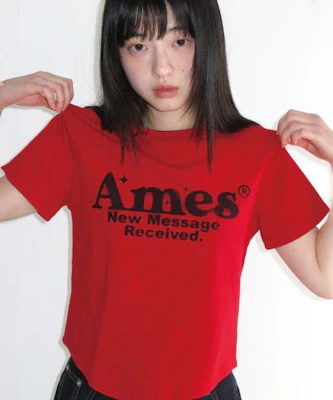 (Women) AMES WORLDWIDE Red Round Hem Crop Tee AM2EMUT520ARE Details for (Women) AMES WORLDWIDE Red Round Hem Crop Tee AM2EMUT520ARE