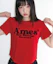 Details for (Women) AMES WORLDWIDE Red Round Hem Crop Tee AM2EMUT520ARE
