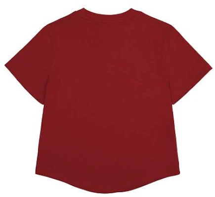 (Women) AMES WORLDWIDE Red Round Hem Crop Tee AM2EMUT520ARE 1