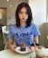 Buy (Women) AMES WORLDWIDE Round Hem Crop Tee Blue AM2EMUT520ABL