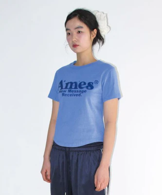 (Women) AMES WORLDWIDE Round Hem Crop Tee Blue AM2EMUT520ABL Lookbook (Women) AMES WORLDWIDE Round Hem Crop Tee Blue AM2EMUT520ABL