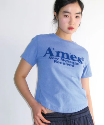 (Women) AMES WORLDWIDE Round Hem Crop Tee Blue AM2EMUT520ABL Purchase (Women) AMES WORLDWIDE Round Hem Crop Tee Blue AM2EMUT520ABL