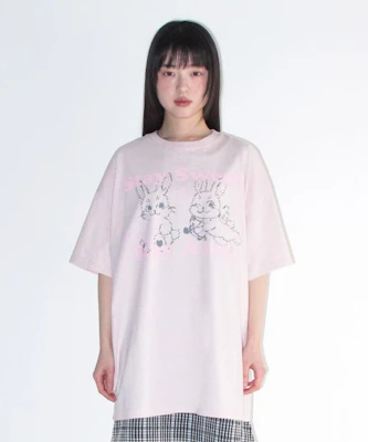 (Women) AMES WORLDWIDE Sweet Rabbit Pink T-Shirt AM2GMUT515APK Lookbook (Women) AMES WORLDWIDE Sweet Rabbit Pink T-Shirt AM2GMUT515APK