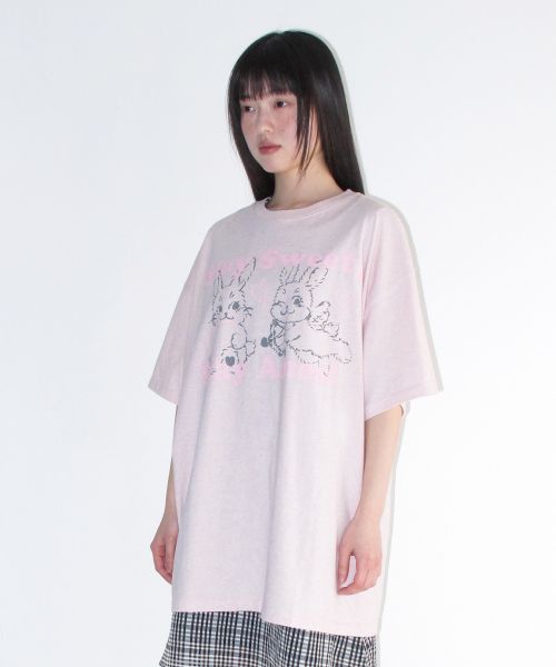 Shop (Women) AMES WORLDWIDE Sweet Rabbit Pink T-Shirt AM2GMUT515APK