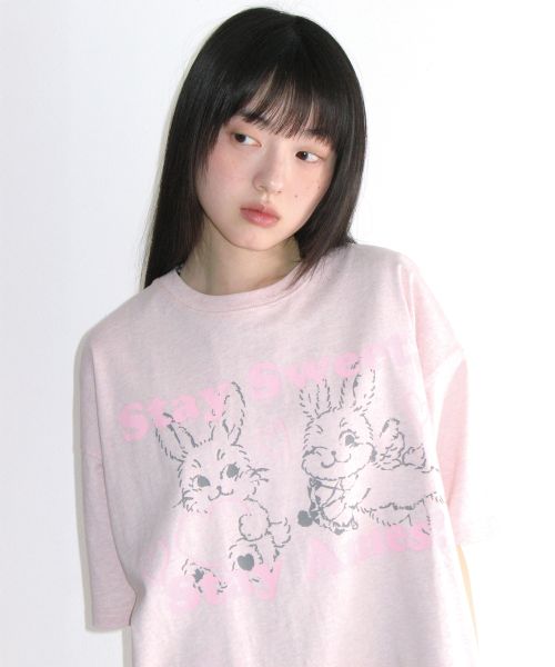 Details for (Women) AMES WORLDWIDE Sweet Rabbit Pink T-Shirt AM2GMUT515APK