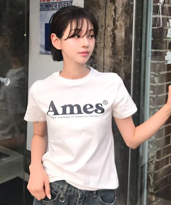 (Women) AMES WORLDWIDE Unisex Basic Logo Tee White AM2DMUT511AWH Buy (Women) AMES WORLDWIDE Unisex Basic Logo Tee White AM2DMUT511AWH