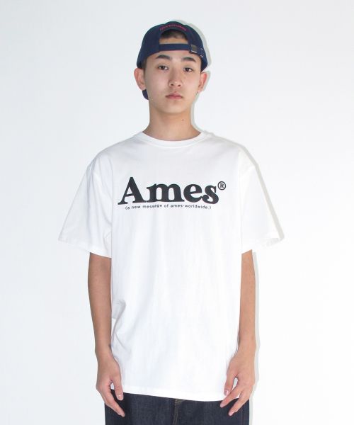 Lookbook (Women) AMES WORLDWIDE Unisex Basic Logo Tee White AM2DMUT511AWH