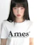 Cheap (Women) AMES WORLDWIDE Unisex Basic Logo Tee White AM2DMUT511AWH