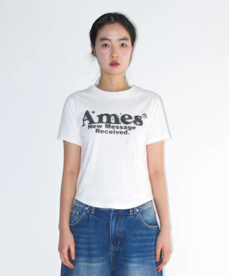 (Women) AMES WORLDWIDE White Round Hem Crop Tee AM2EMUT520AWH Order (Women) AMES WORLDWIDE White Round Hem Crop Tee AM2EMUT520AWH