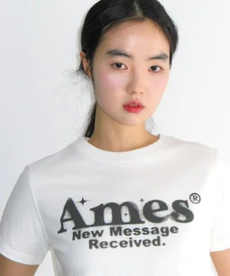 (Women) AMES WORLDWIDE White Round Hem Crop Tee AM2EMUT520AWH Details for (Women) AMES WORLDWIDE White Round Hem Crop Tee AM2EMUT520AWH