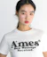 Details for (Women) AMES WORLDWIDE White Round Hem Crop Tee AM2EMUT520AWH