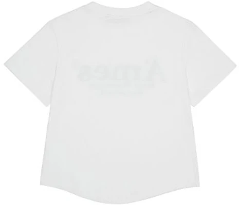 (Women) AMES WORLDWIDE White Round Hem Crop Tee AM2EMUT520AWH Cheap (Women) AMES WORLDWIDE White Round Hem Crop Tee AM2EMUT520AWH