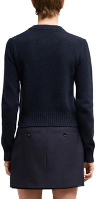 (W) AMI PARIS 藍色修身圓領針織開襟毛衣外套 FKC157005-4011 Shop (W) AMI PARIS 藍色修身圓領針織開襟毛衣外套 FKC157005-4011