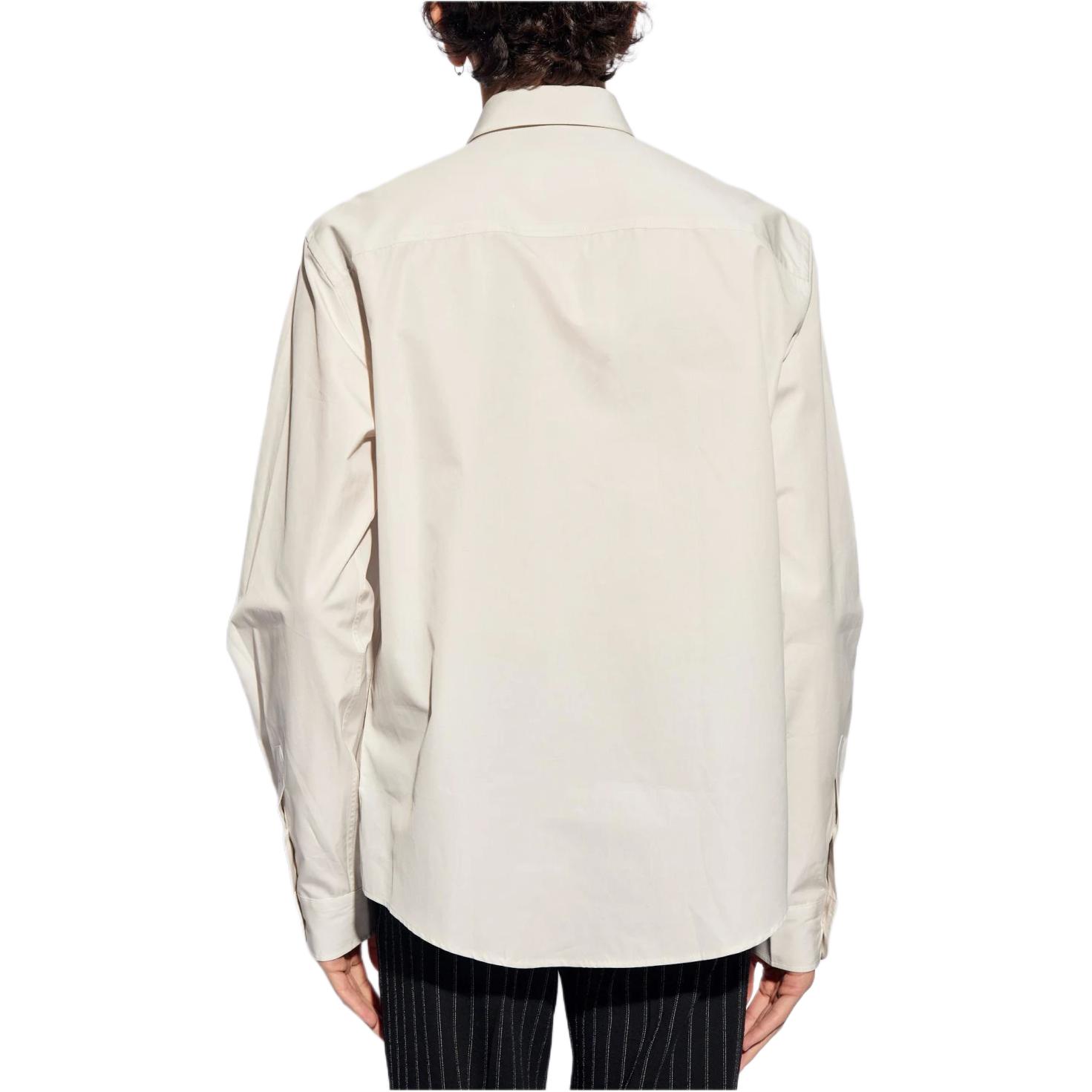 (Women) AMI Paris  Chalk-Colored Straight Long Sleeve Button-Up Shirt. USH161CO0063-193 圖 3