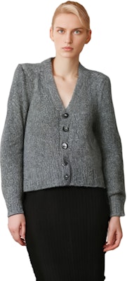 (W) AMI Paris 灰色毛衣外套搭配同色系愛心刺繡 FKC127005-055 Sizing (W) AMI Paris 灰色毛衣外套搭配同色系愛心刺繡 FKC127005-055