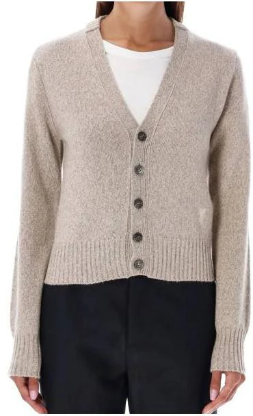 women-ami-paris-grey-v-neck-long-sleeve-cardigan-sweater-fkc-127005265