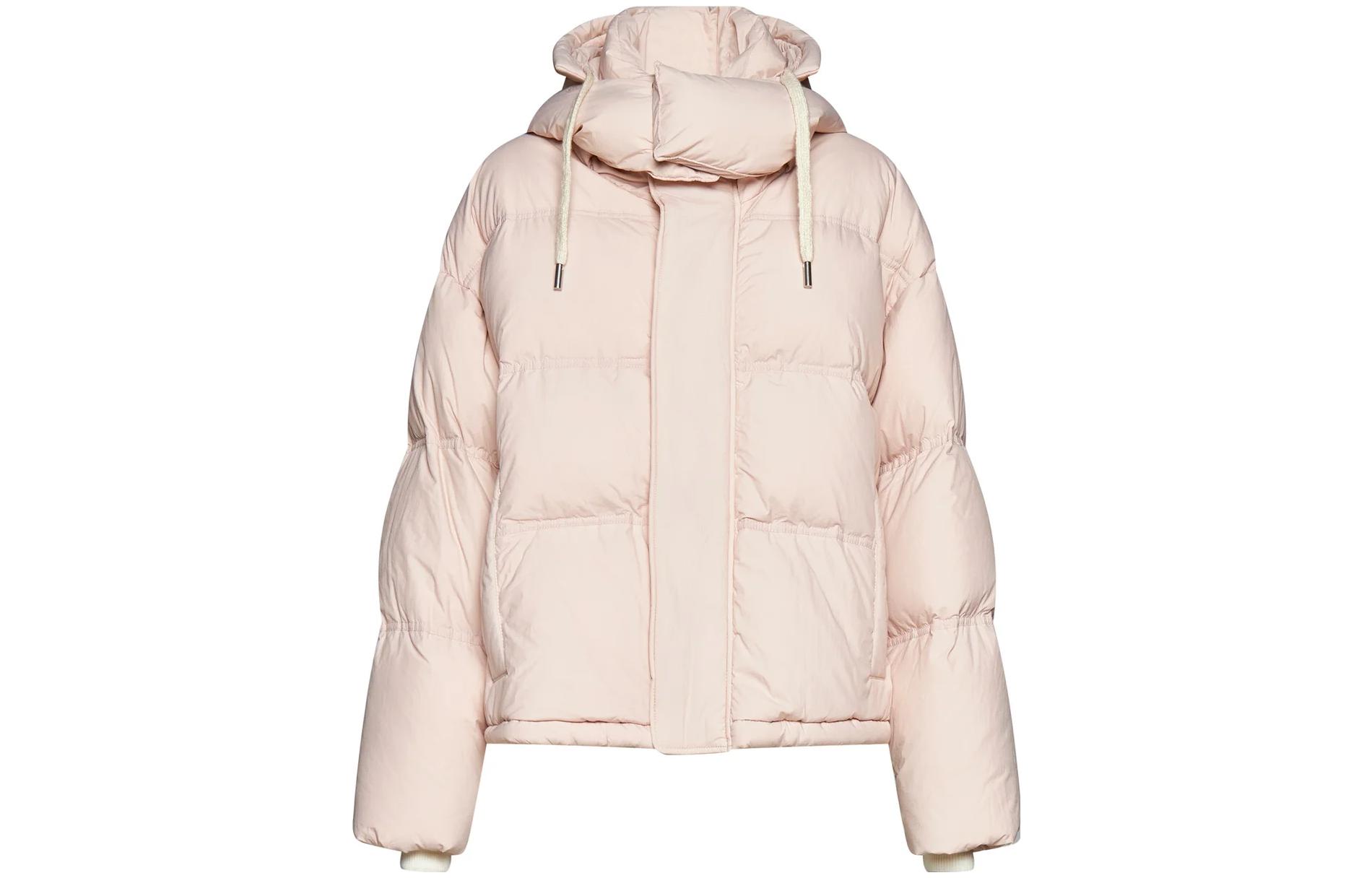 (Women) AMI PARIS  Pink Lightweight Down Jacket with Hood and Zipper Closure. UJK402PA0009-679 圖 2