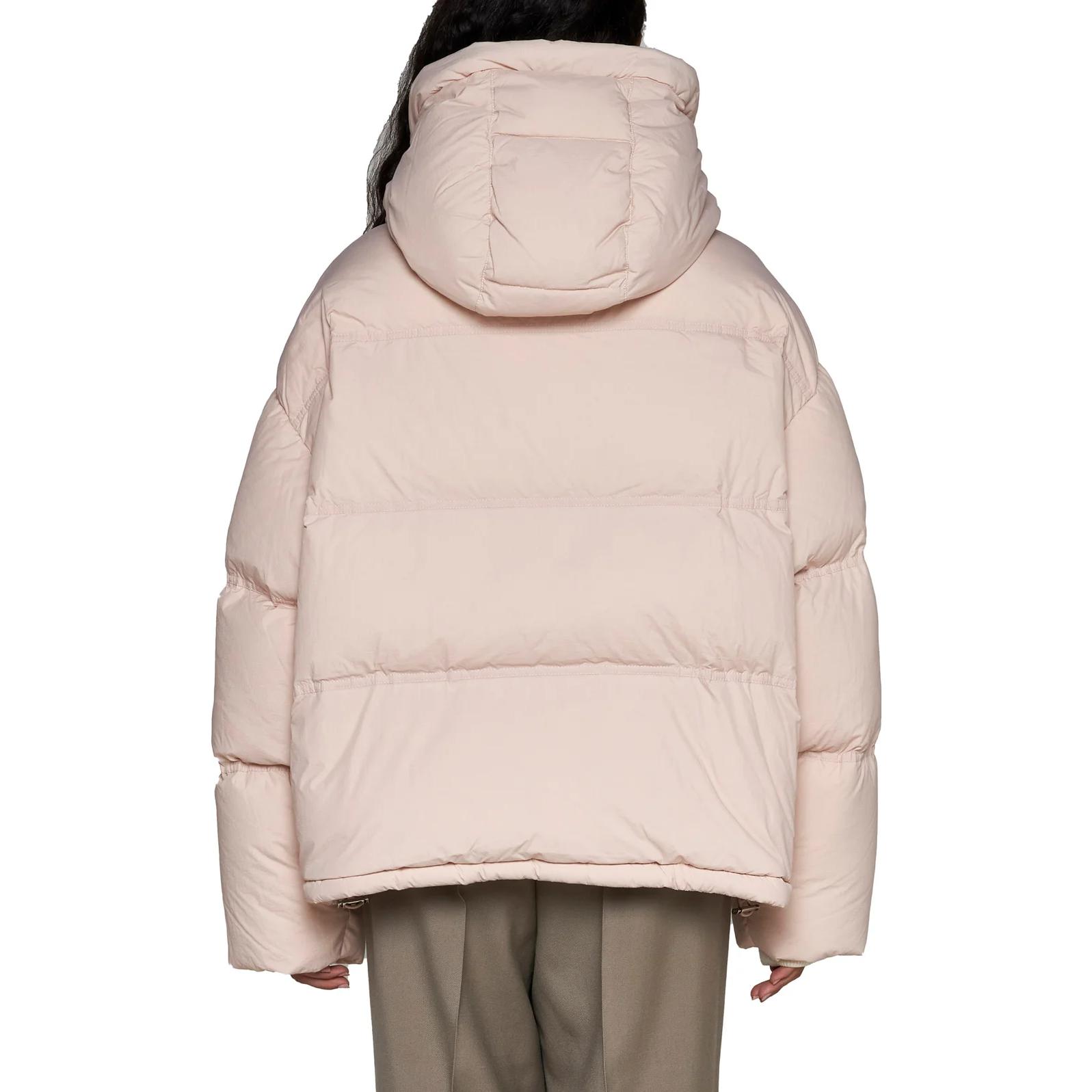 (Women) AMI PARIS  Pink Lightweight Down Jacket with Hood and Zipper Closure. UJK402PA0009-679 圖 5