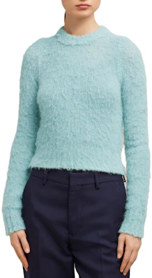 (Women) AMI PARIS Plain Blend Crewneck Sweater Aquamarine Color. FKS026KN0021468 Lookbook (Women) AMI PARIS Plain Blend Crewneck Sweater Aquamarine Color. FKS026KN0021468