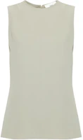 (Women) AMI PARIS Sage Green Pleated Detail Sleeveless Tank Top FTK201AC0009-317 (Women) AMI PARIS Sage Green Pleated Detail Sleeveless Tank Top FTK201AC0009-317