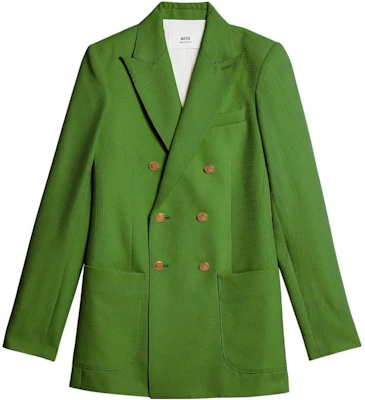 (W) AMI Paris Blazer Double-Breasted Solid - Hijau Rumput FBV202WV0004 Order (W) AMI Paris Blazer Double-Breasted Solid - Hijau Rumput FBV202WV0004