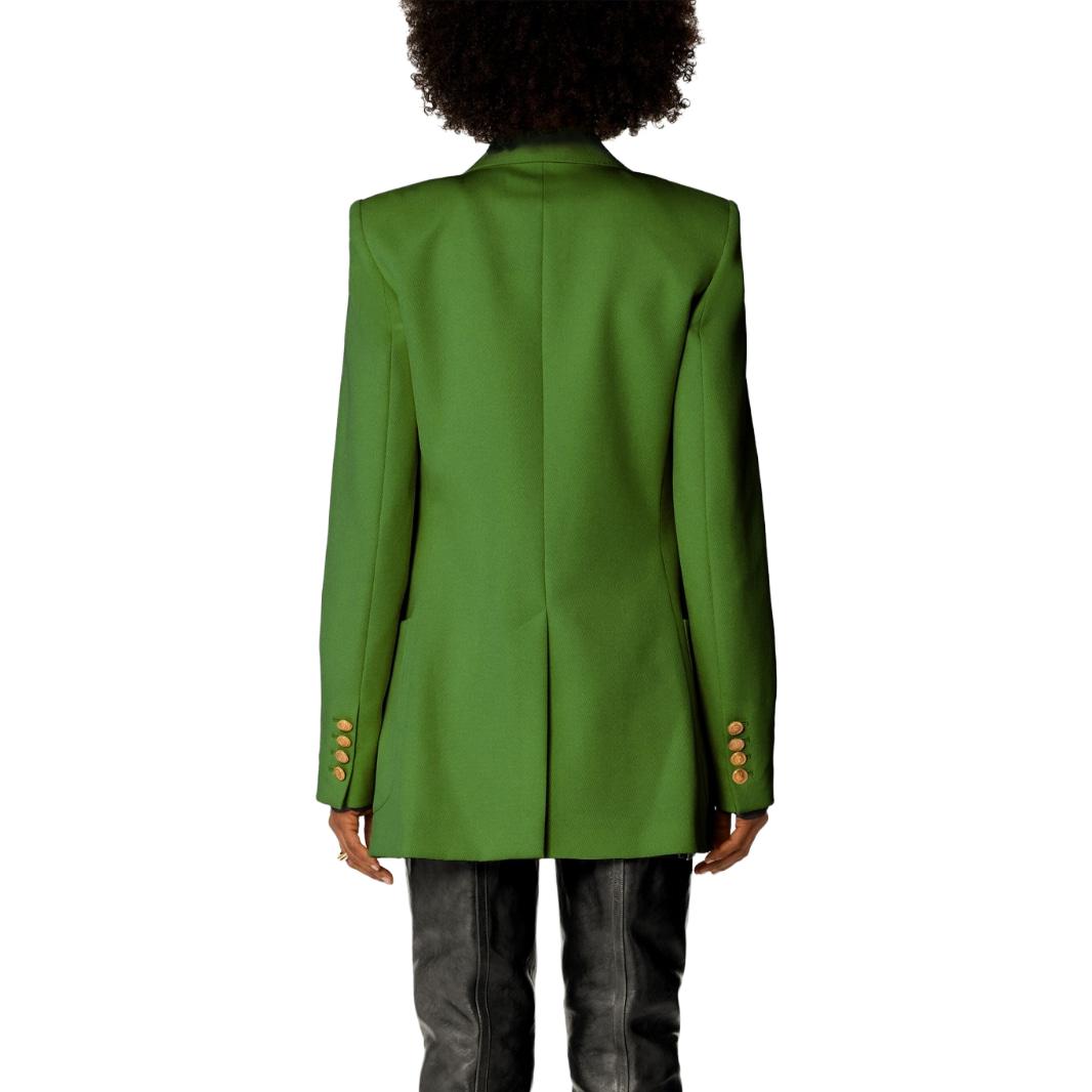 (Women) AMI Paris  Solid Double-Breasted Blazer - Grass Green FBV202WV0004 圖 5