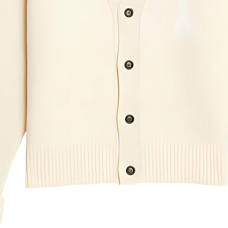 (Women) AMI Paris  White V-Neck Knit Sweater with Logo Print. UKC002018-715 圖 6