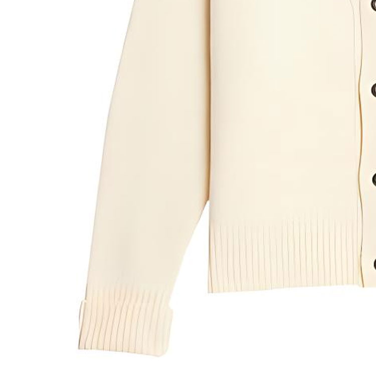 (Women) AMI Paris  White V-Neck Knit Sweater with Logo Print. UKC002018-715 圖 7