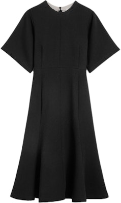 (W) Vestido Midi Negro Acampanado Ami Paris AMIPARIS con Cuello Redondo. FDR217WV00450013 Order (W) Vestido Midi Negro Acampanado Ami Paris AMIPARIS con Cuello Redondo. FDR217WV00450013