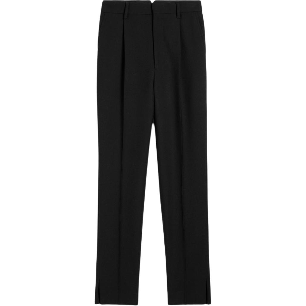 Order (W) 아미 파리 AMIPARIS 블랙 하이웨이스트 슬림핏 캐주얼 팬츠 FTR112WV0026-001